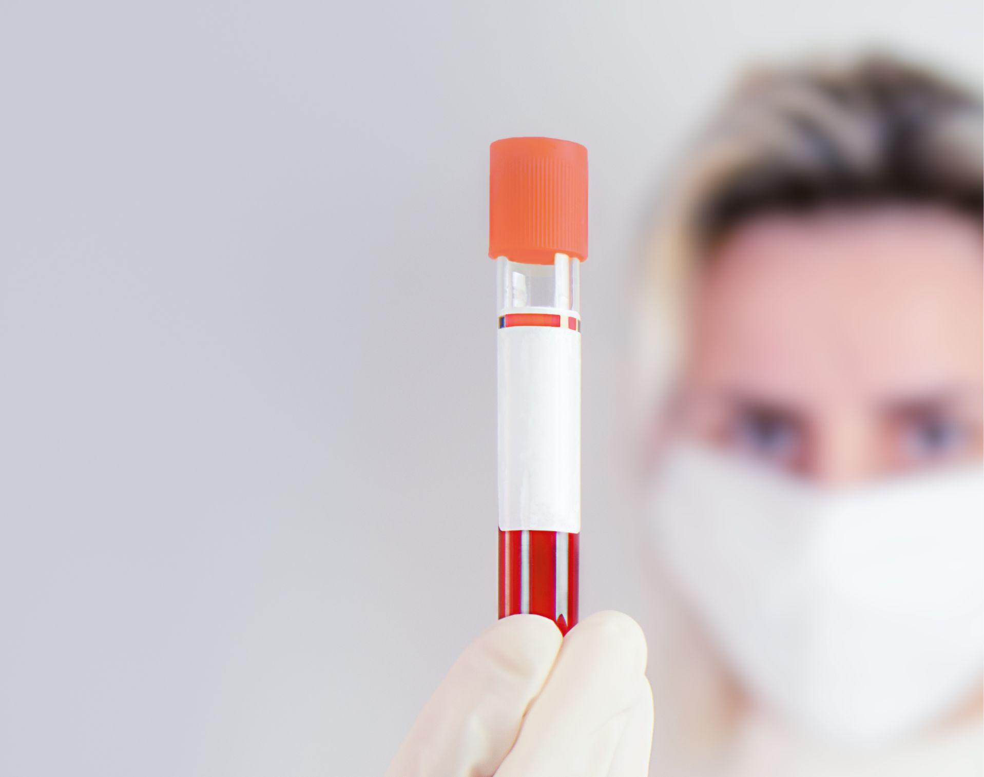 Women holding blood sample