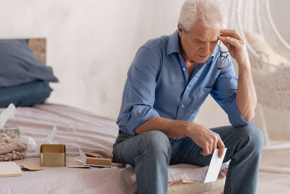 elderly male with memory loss